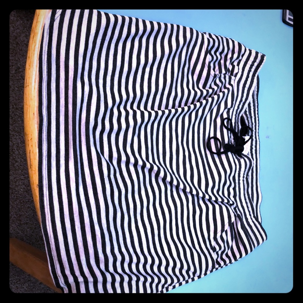 Soft black striped skirt by ReneeC. XL.  New